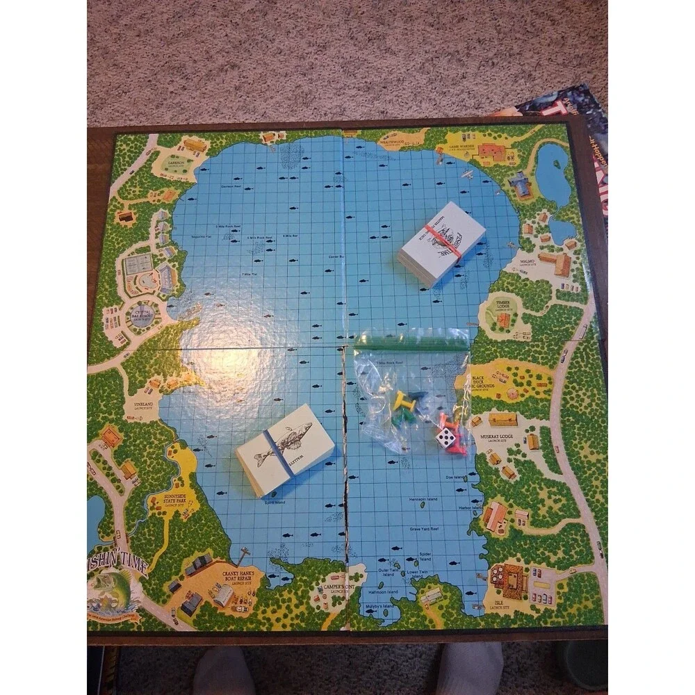 FISHIN' TIME BOARD GAME - Missing 3 Boats